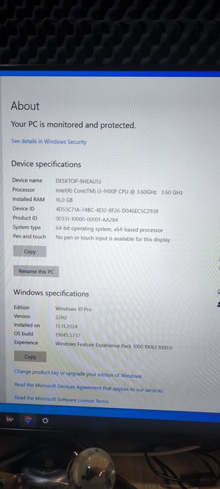 OCAZIE!Sistem i3 gen 9 placa video dedicata
