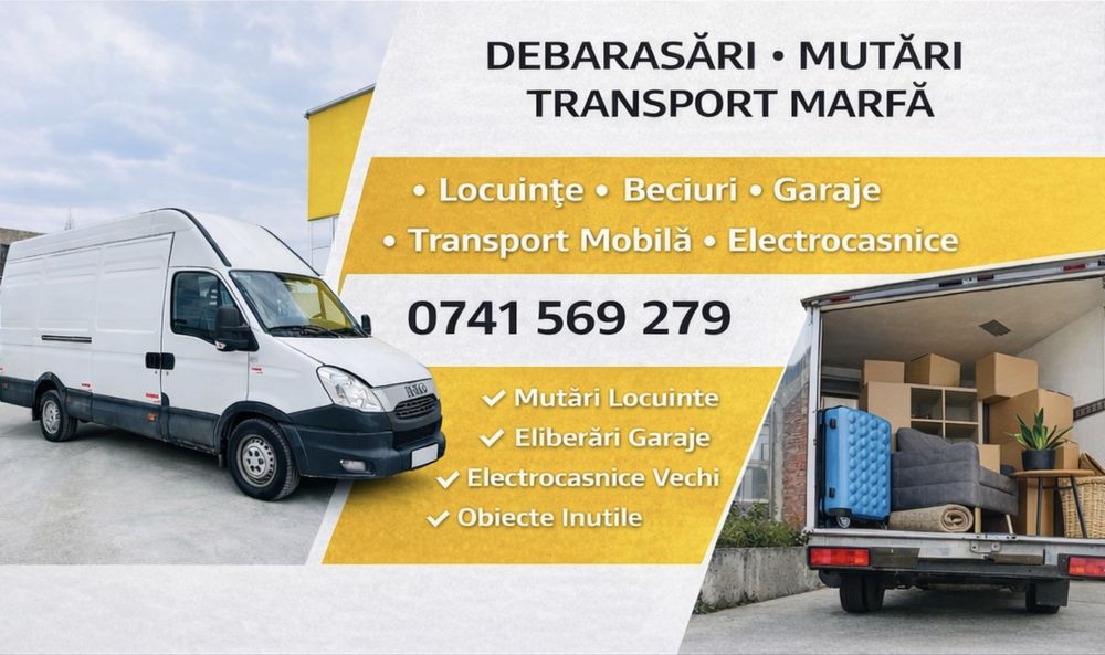 Mutări și debarasări rapide Transport lucruri Seriozitate