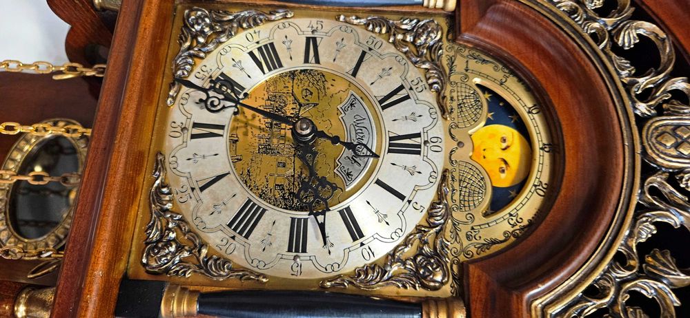 Ceas de perete cu pendula si 2 greutati Wuba - Warmink