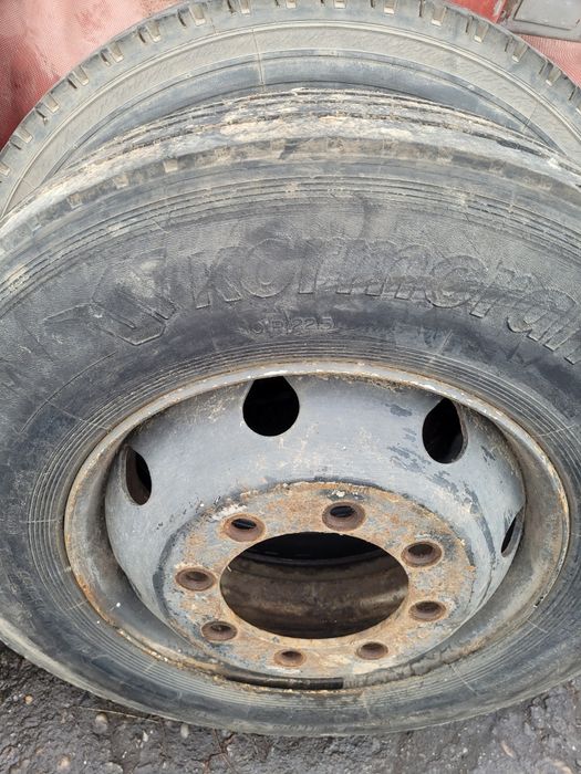 jante anvelope roti complete cu 8 gauri fara camera 245/70t17.5, 265/70r17.5, 285/70r19.5
