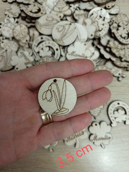 Blankuri pentru martisoare, lemn, gravate laser, blank aranjament