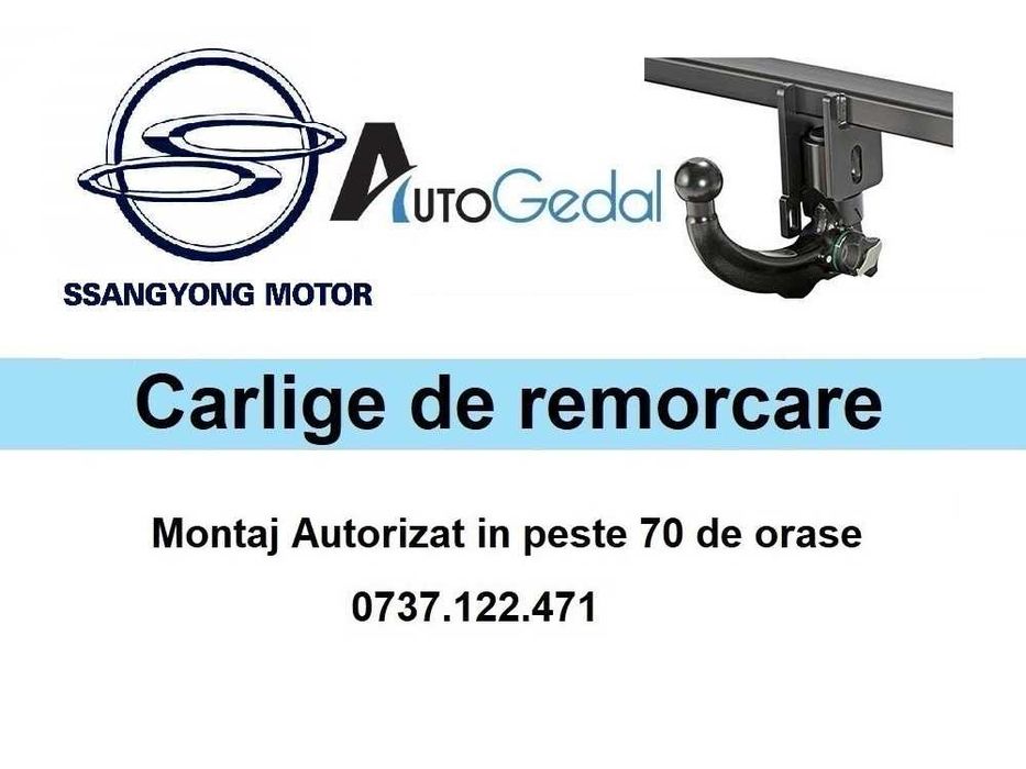 Carlig Remorcare SSANGYONG Musso Grand - Omologat RAR - 5 ani Garantie