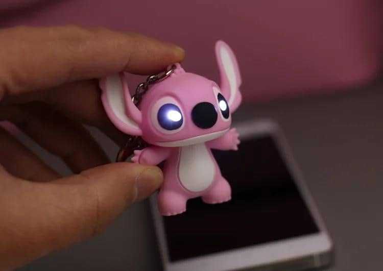 Комплект Светещ Ключодържател Лило и Стич, Lilo and Stitch LED играчка