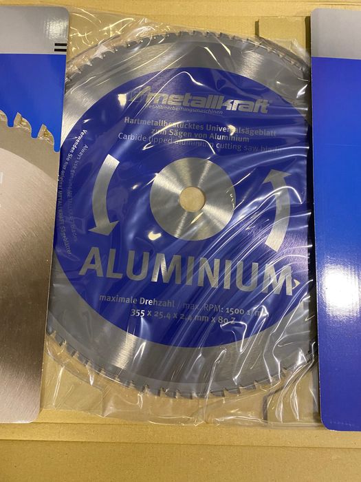 pinza,panze circulare aluminiu,metallkraft 355x24,4x2,4