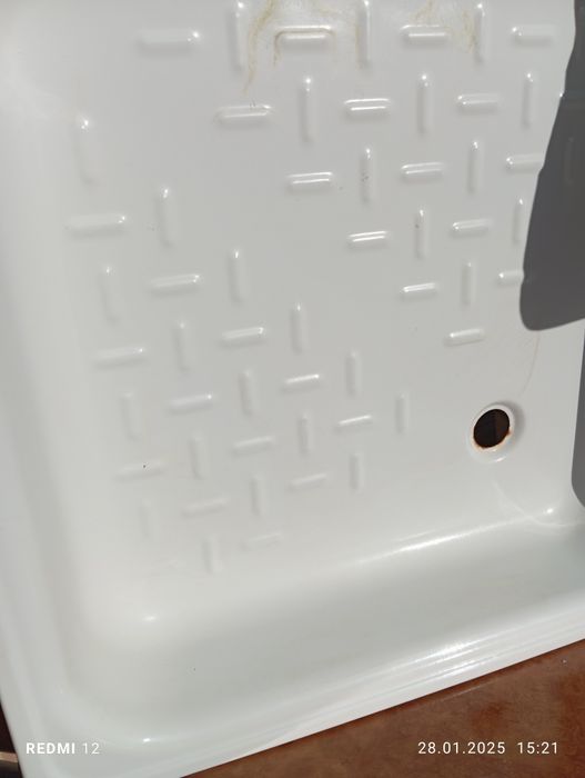 Cădiță duș pătrată, emailata