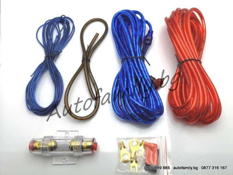 BMS4 Комплект кабели за усилвател (авто музика+ бушон 60A)