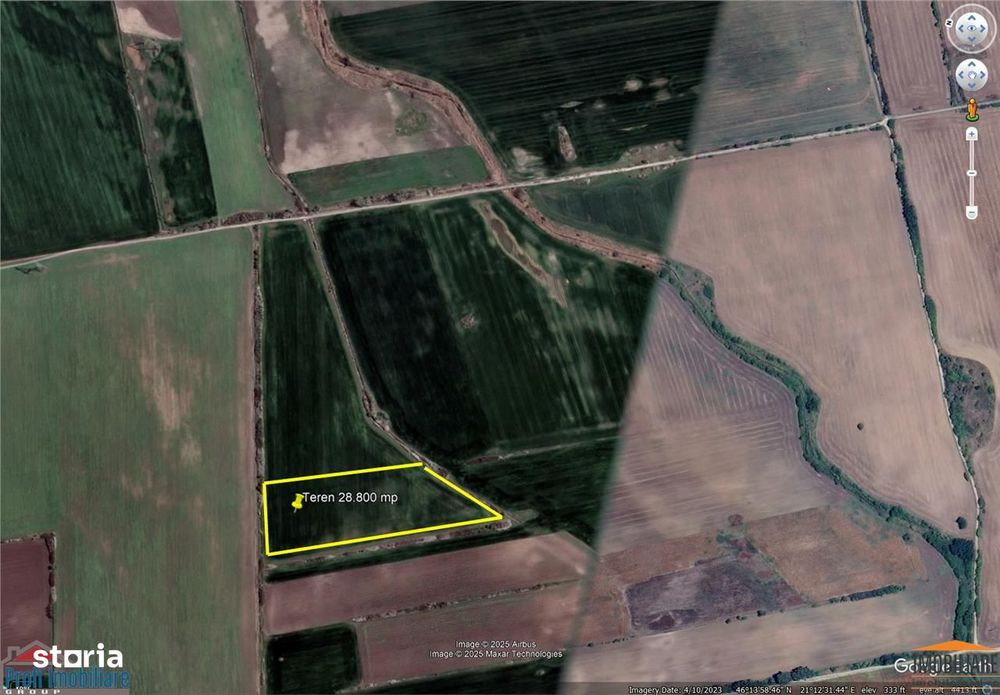 Teren de 28800 mp aproape de drumul Arad - Iratos