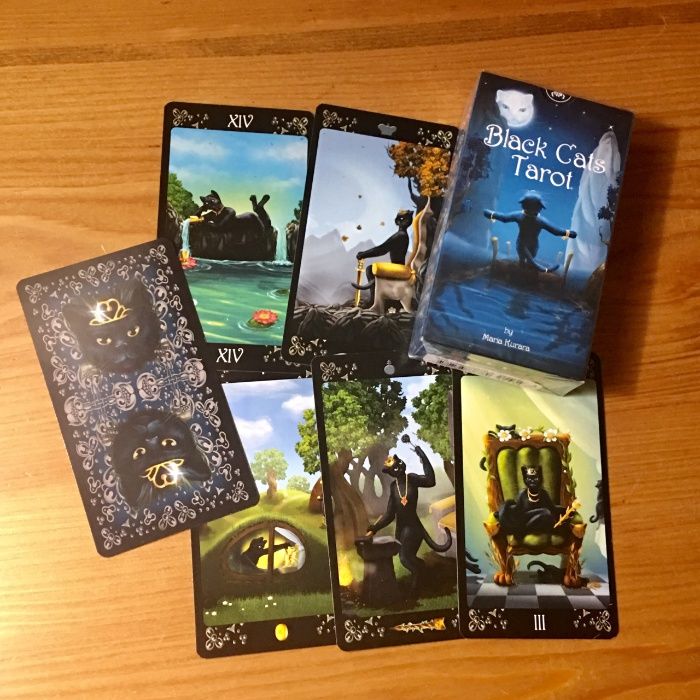 Pisicile negre-Carti de Tarot/ORIGINAL/ed lim-imagini superbe,SIGILAT