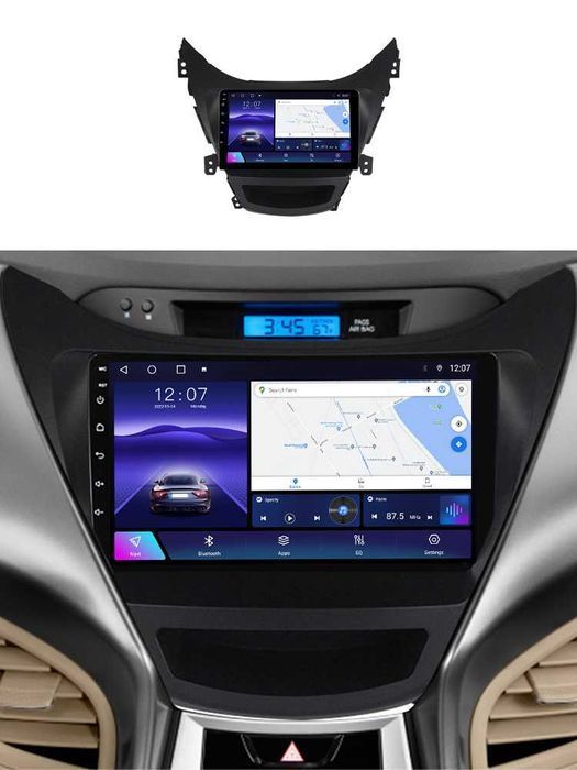 Navigatie Android 14 HYUNDAI ELANTRA 2012 1/8 Gb Waze CarPlay CAMERA