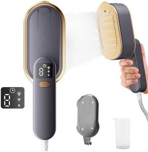 Ръчен уред за гладене с пара 2000W LCD дисплей сив