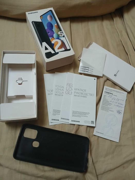 Коробка и чехол Samsung Galaxy A21S