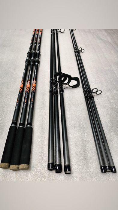 SET 3 Lansete EASTSHARK 3 SEGMENTE 3.90M 3.75LBS + 3 Mulinete 60 FR