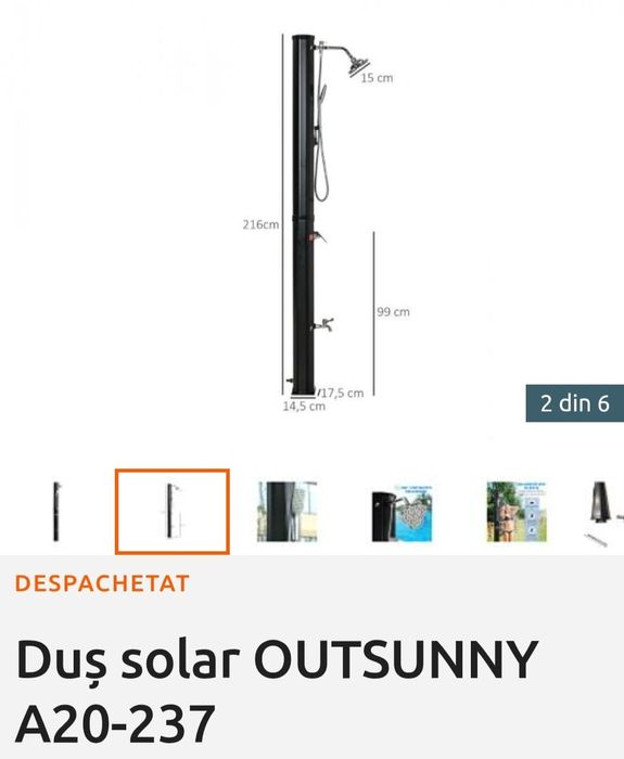 Dus solar dim 216 x 14,5 marca qutsunny nou