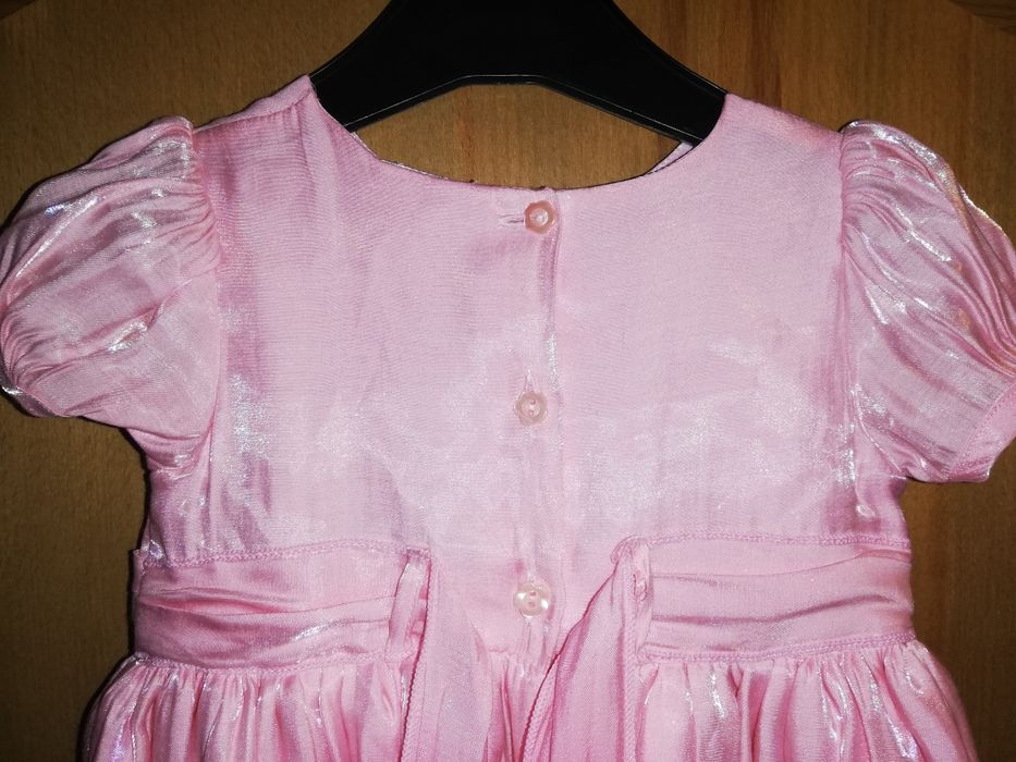 Rochie eleganta roz fetita 9-12 luni