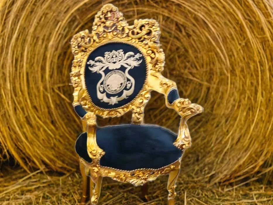 Стилна барокова мека мебел Триместно канапе + 4 фотьойла