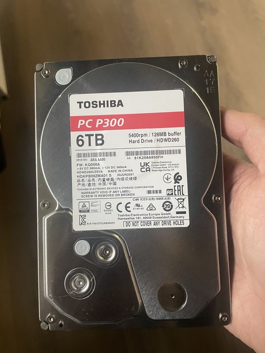 Продам жетский диск 6тб Toshiba