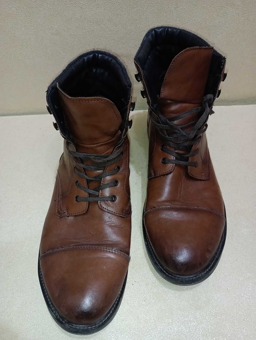 Zara Man кафяви кожени боти N 44 - 19 лв