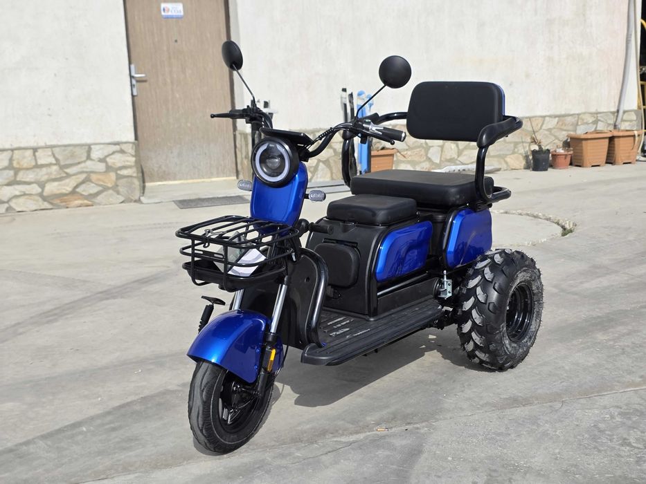 Triciclu electric FARA PERMIS 2 locuri | 1000w Livrare acasa, Garantie