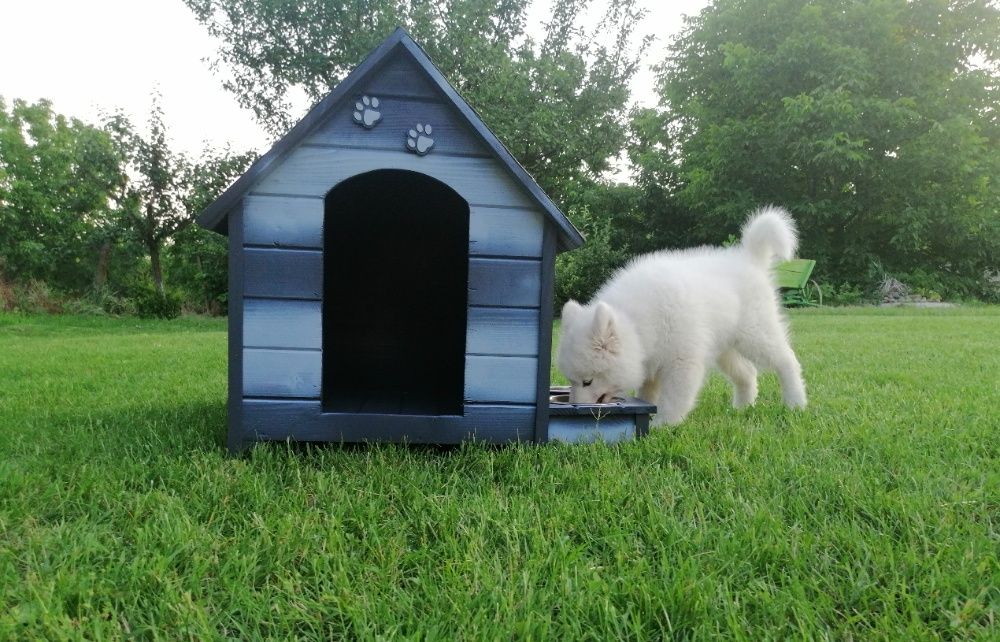 Къща за куче - Сива,размер Л - Къщичка за кучета,Колиба за кученца