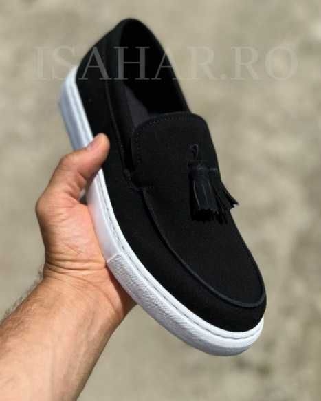 Pantofi sport casual 42 mocasini slip on ZARA NOI piele naturala moale