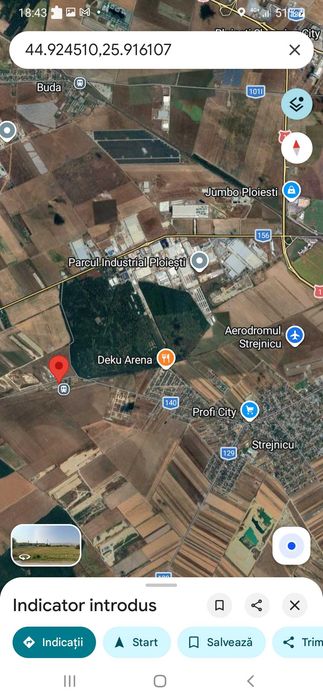 Teren intravilan cu destinație industrială și depozitare conform Certificatului de Urbanism