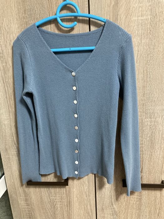 Жилетка, Дамска жилетка, синя жилетка, рипс, жилетка рипс