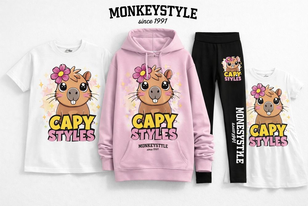 Детски комплект тениска + суитшър + клин | MONKEYSTYLE