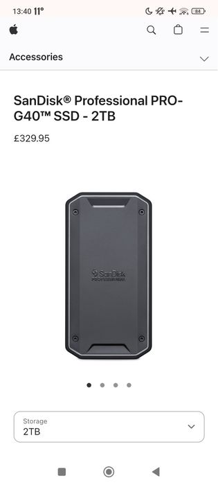 SSD SanDisk professional G40 Pro 2tb thunderbolt