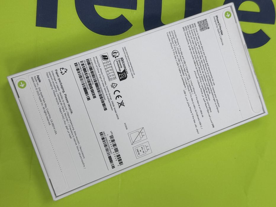 ***ЗАПЕЧАТАН 256GB iPhone 17 Pro Max Yettel Гаранция 2028 Orange