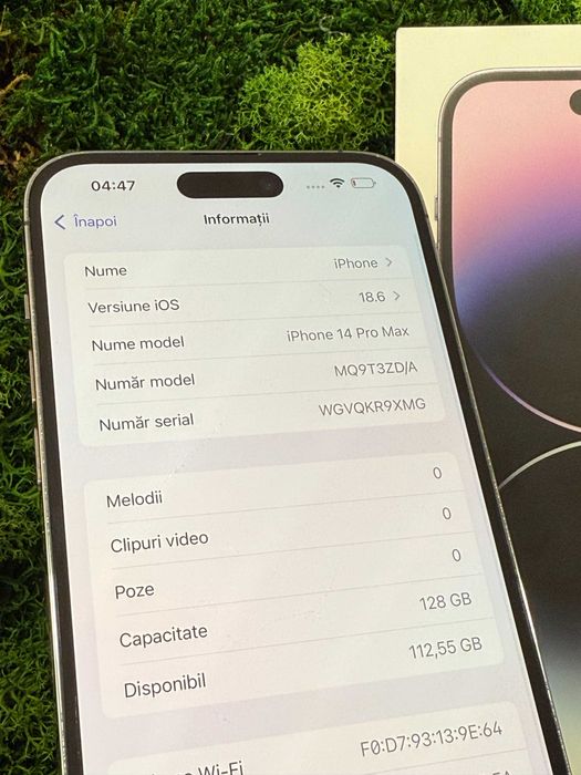 iPhone 14 Pro Max Deep Purple Mov 96% Baterie #6021