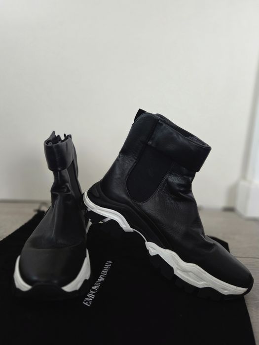 Кожени боти Emporio Armani