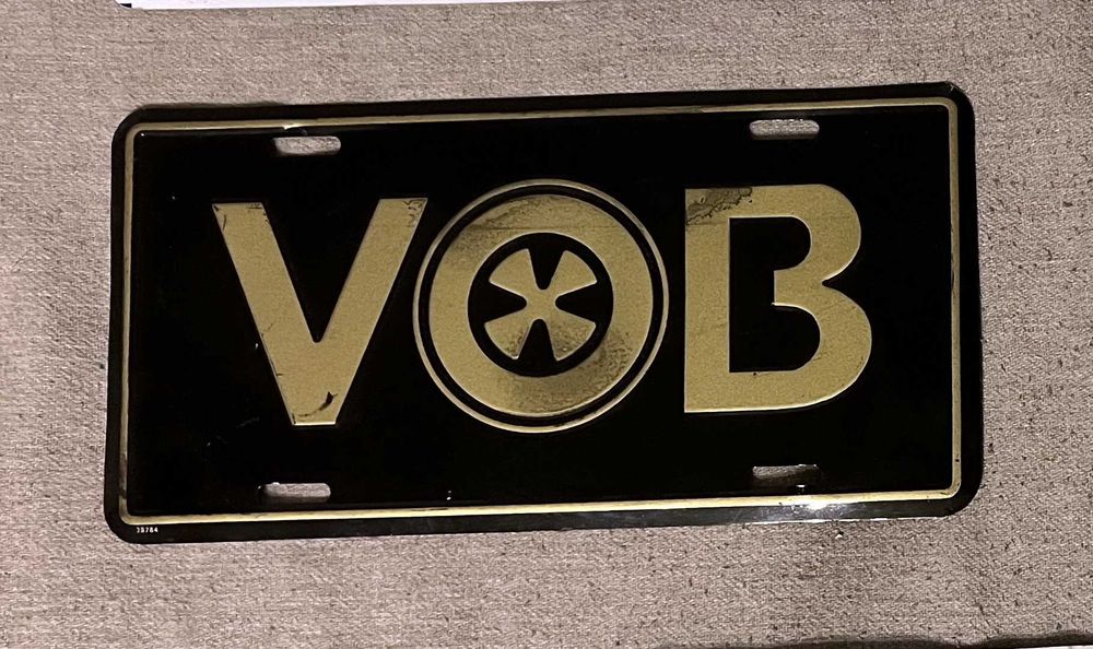 Placa auto decorativa metalica VOB model vintage USA