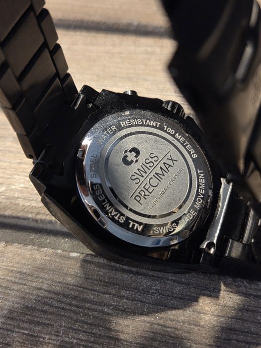Ceas Swiss Precimax Chronograph Sapphire Crystal 100M – Full Black