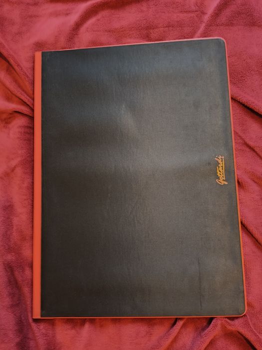 Mapă portofoliu A3 din piele naturală – nouă, roșie (prezentări/desen)