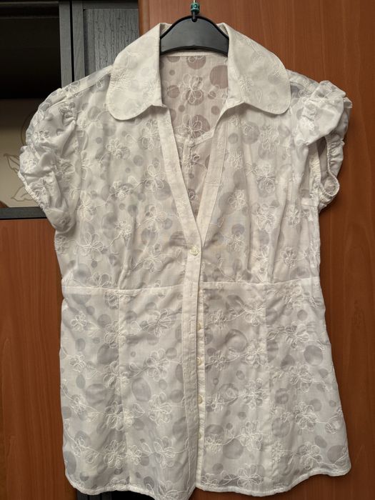 Camasa alba cu maneca scurta