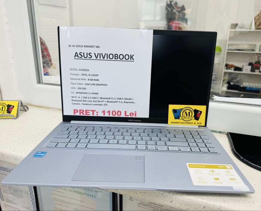 Laptop Asus VIVOBOOK , I3-1220P  | 8 GB RAM | 256 GB SSD