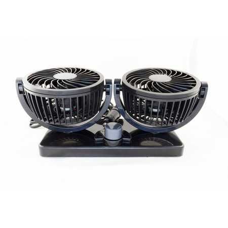 Вентилатор за кола или камион, 12или 24V волта, двоен, с две перки