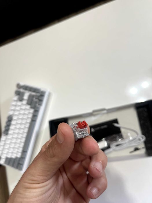 Механична Клавиатура Ajazz AK820 - Геймърска Механична Клавиатура - Червени Суитчове - Red Switches Gaming Keyboard - Чисто Нова!