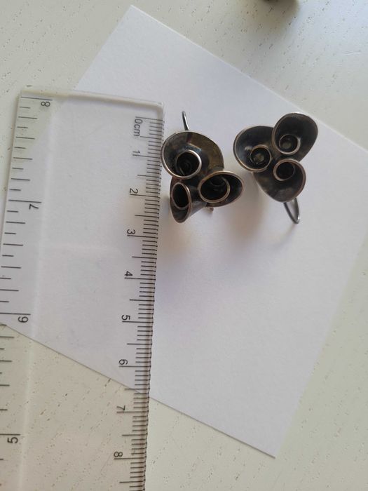 Авторски сет от сребро - Колие, пръстен, обици