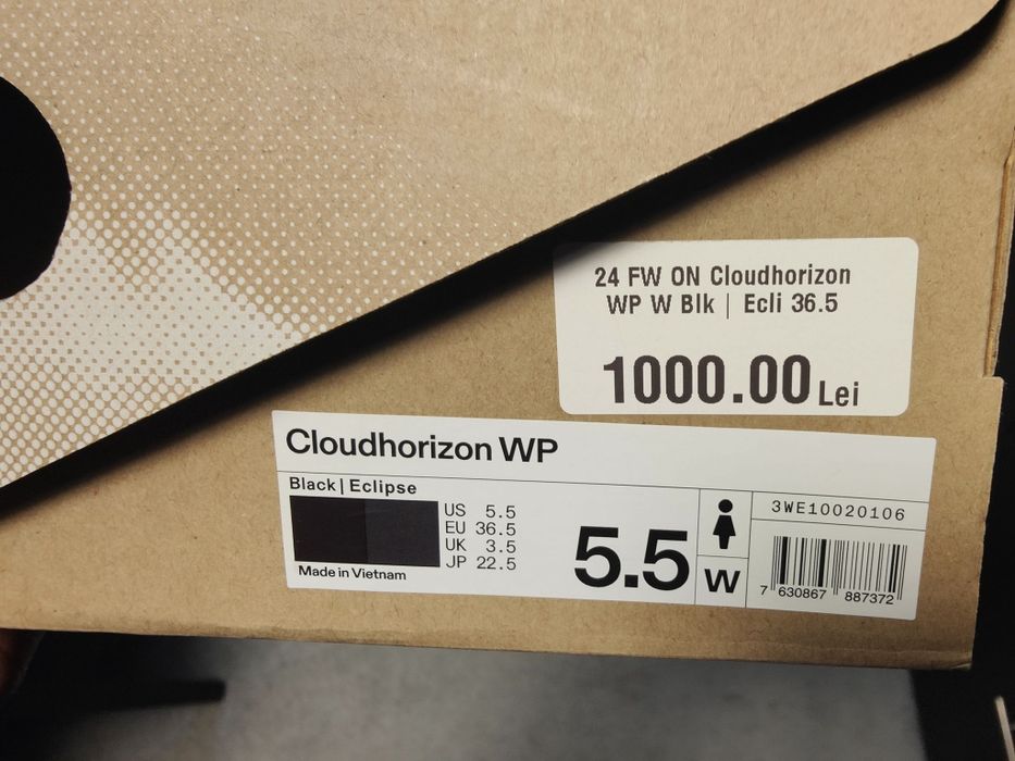 Adidași ON Cloudhorizon WP Waterproof negri 36.5