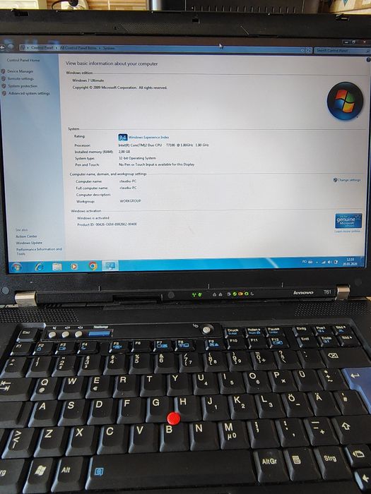 Vand leptop lenovo T61