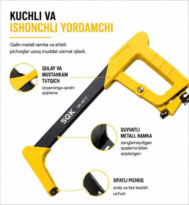 METALL ARRASI 12” / 300 mm 

Uy, ustaxona va qurilish ishlari uch
