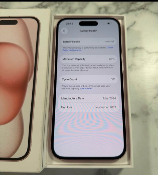 Iphone 15 pink 128 gb