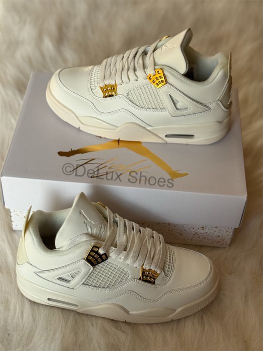 Air Jordan 4 Retro Metallic Gold White Oreo Cement Black Tech Nike