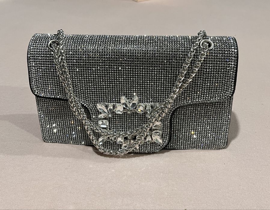 Geanta plic argintie