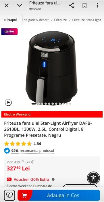 Friteuză Star-Light nouă cu garanție
