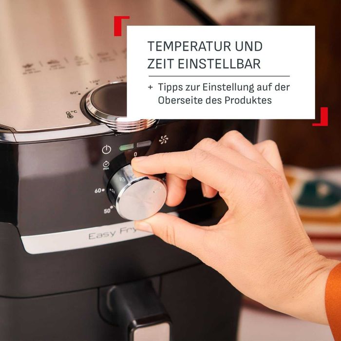 ПРОМО Нов 2г Гаранция Фритюрник с Горещ Въздух и Грил 2 в 1 Air Fryer Tefal Easy Fry & Grill Classic EY5018, 4,2 л