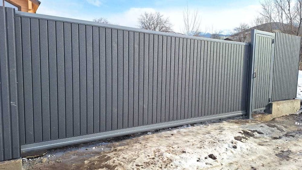 Откатные ворота из металлосайдинга с гарантией