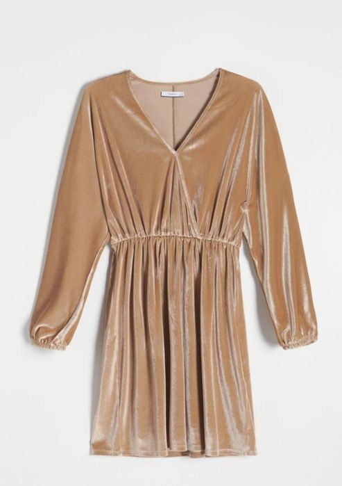 Rochie catifea aurie