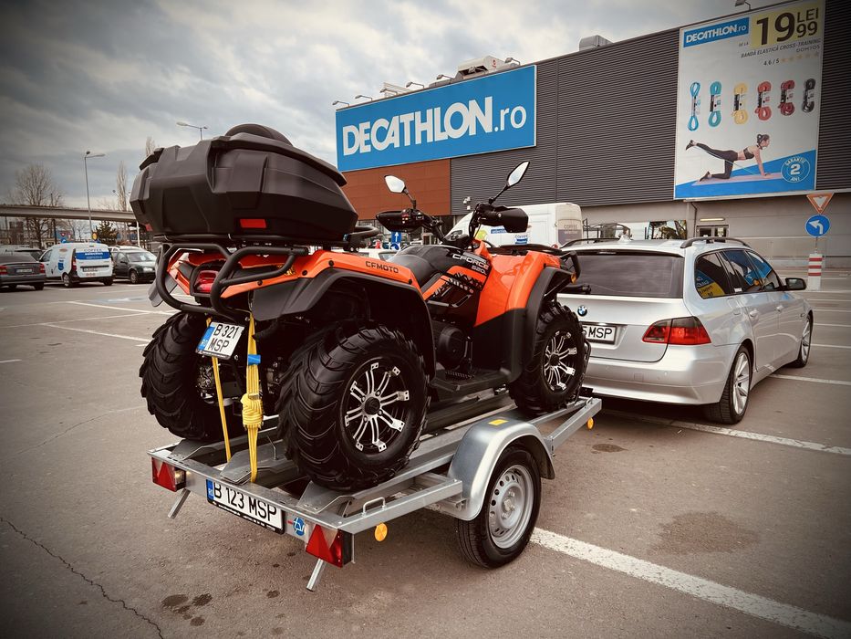 Remorca moto / ATV TPV MU3, full metal, priza 13 pini, 3000km rulati